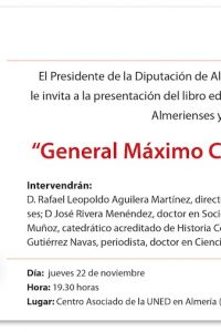 Invitación presentación libro de Cuervo